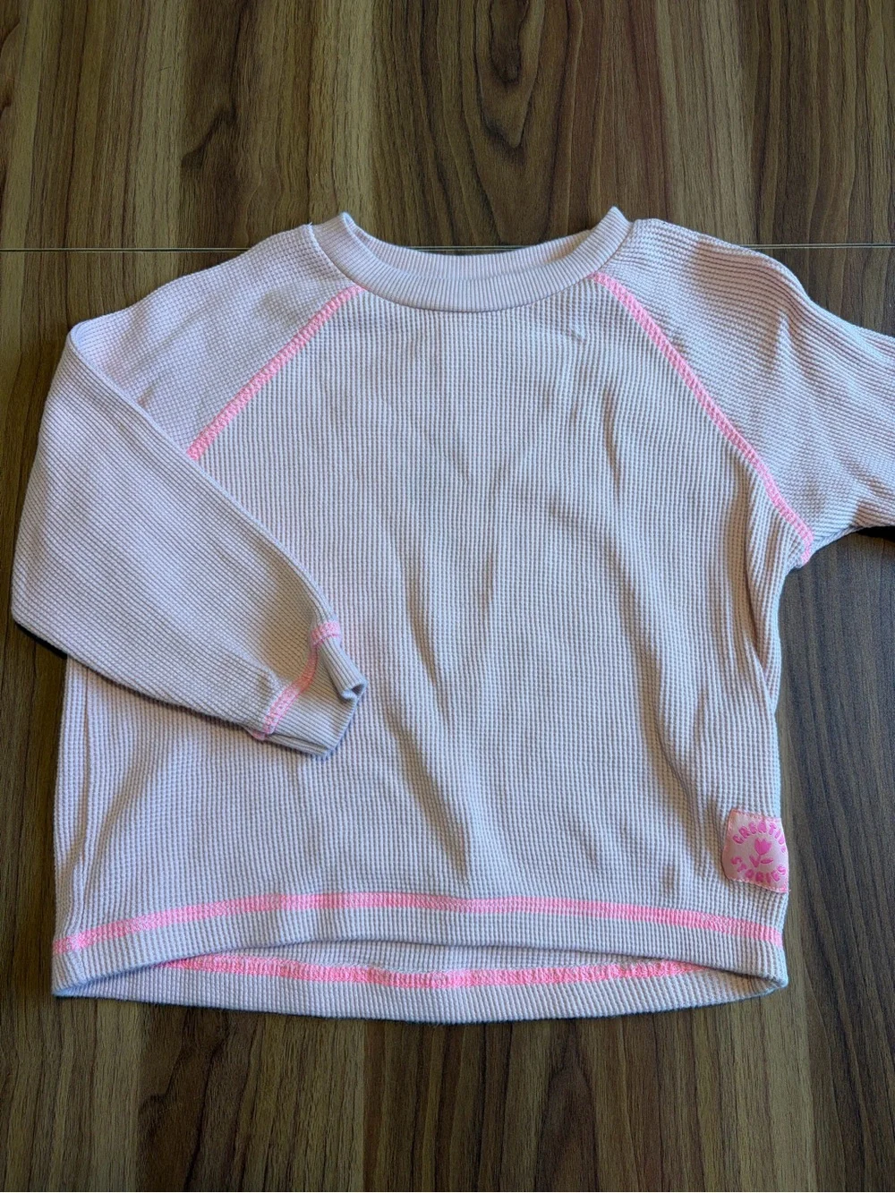 Zara 3Y Waffle Knit Pink Short Set